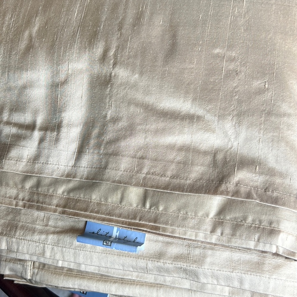 100% pure silk LINED curtains